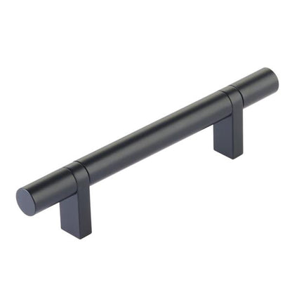 Emtek - Select Bar Cabinet Pull 4 Inch C-C, Rectangular Bar Stem, Smooth Bar