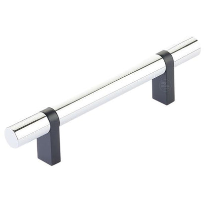 Emtek - Select Bar Cabinet Pull 4 Inch C-C, Rectangular Bar Stem, Smooth Bar