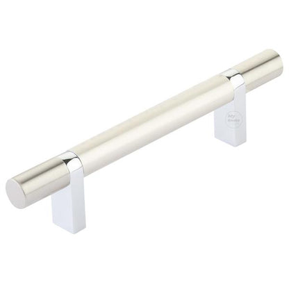 Emtek - Select Bar Cabinet Pull 4 Inch C-C, Rectangular Bar Stem, Smooth Bar