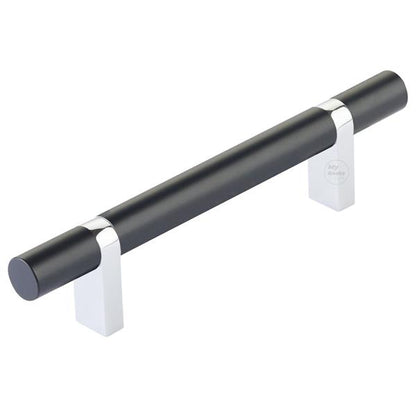 Emtek - Select Bar Cabinet Pull 4 Inch C-C, Rectangular Bar Stem, Smooth Bar