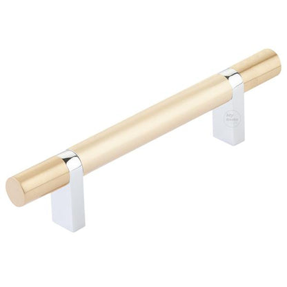Emtek - Select Bar Cabinet Pull 4 Inch C-C, Rectangular Bar Stem, Smooth Bar