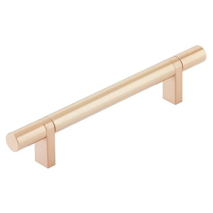 Emtek - Select Bar Cabinet Pull 5 Inch C-C,  Rectangular Bar Stem, Smooth Bar
