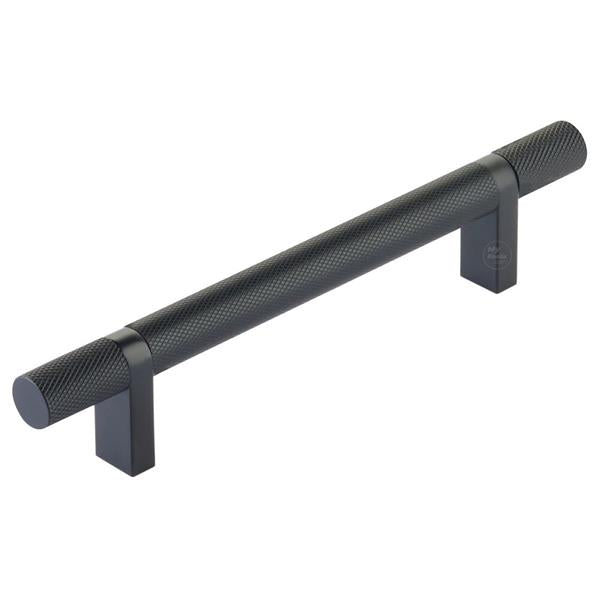 Emtek - Select Bar Cabinet Pull 5 Inch C-C,  Rectangular Bar Stem, Knurled Bar