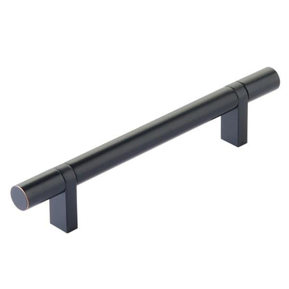Emtek - Select Bar Cabinet Pull 5 Inch C-C,  Rectangular Bar Stem, Smooth Bar