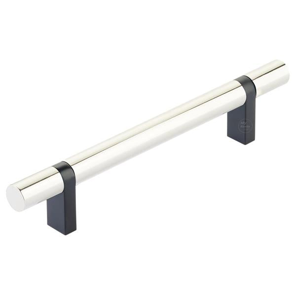 Emtek - Select Bar Cabinet Pull 5 Inch C-C,  Rectangular Bar Stem, Smooth Bar