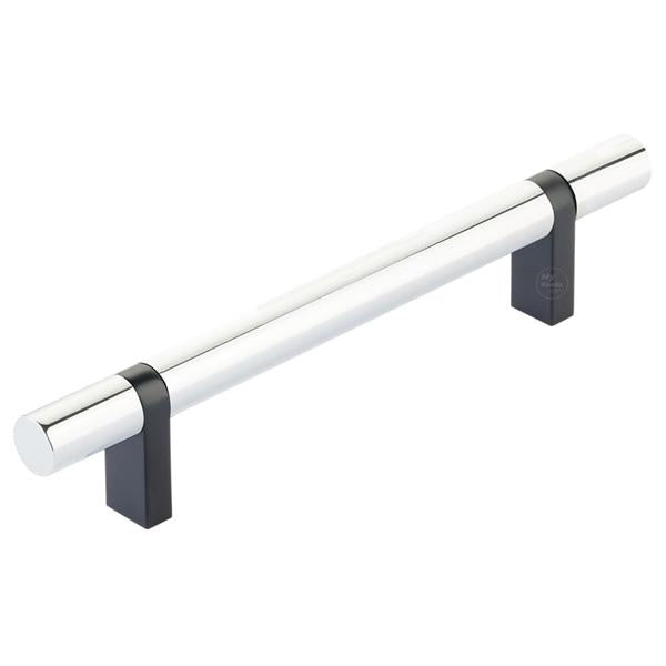 Emtek - Select Bar Cabinet Pull 5 Inch C-C,  Rectangular Bar Stem, Smooth Bar