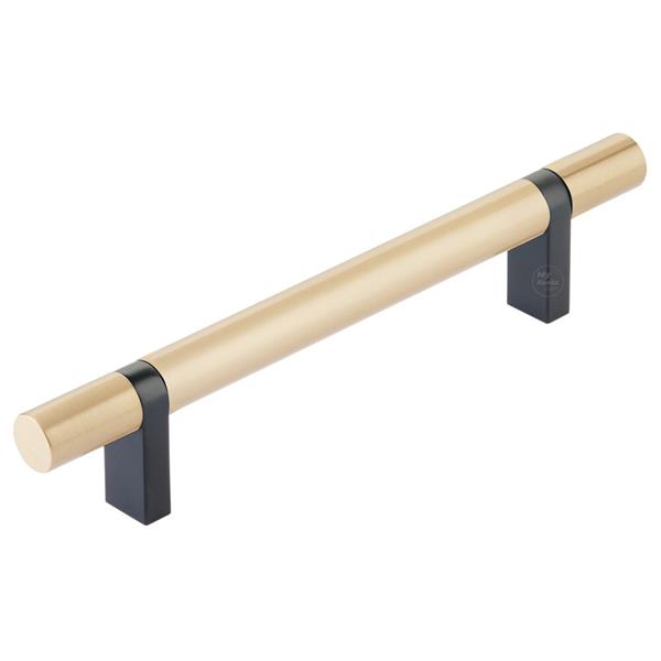 Emtek - Select Bar Cabinet Pull 5 Inch C-C,  Rectangular Bar Stem, Smooth Bar