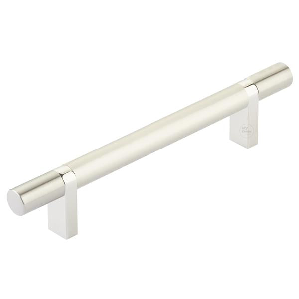 Emtek - Select Bar Cabinet Pull 5 Inch C-C,  Rectangular Bar Stem, Smooth Bar