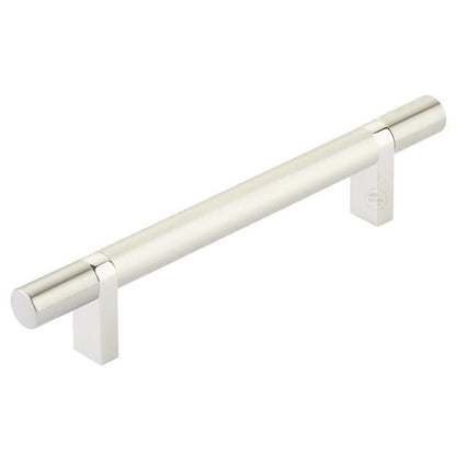 Emtek - Select Bar Cabinet Pull 5 Inch C-C,  Rectangular Bar Stem, Smooth Bar