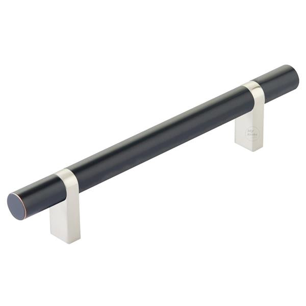 Emtek - Select Bar Cabinet Pull 5 Inch C-C,  Rectangular Bar Stem, Smooth Bar