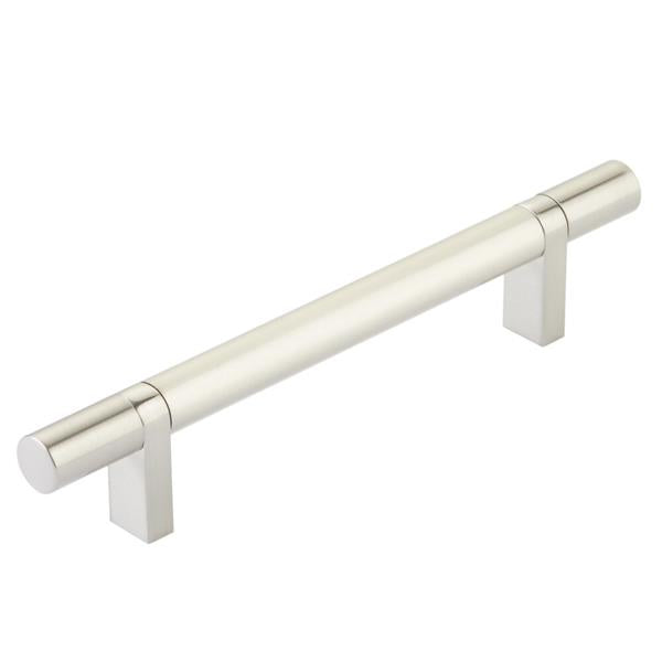 Emtek - Select Bar Cabinet Pull 5 Inch C-C,  Rectangular Bar Stem, Smooth Bar