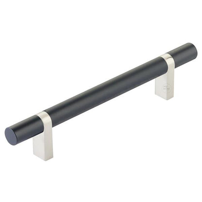 Emtek - Select Bar Cabinet Pull 5 Inch C-C,  Rectangular Bar Stem, Smooth Bar