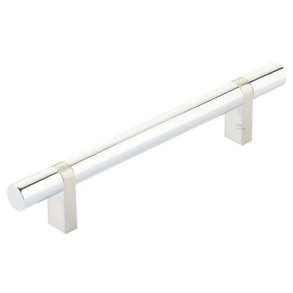 Emtek - Select Bar Cabinet Pull 5 Inch C-C,  Rectangular Bar Stem, Smooth Bar