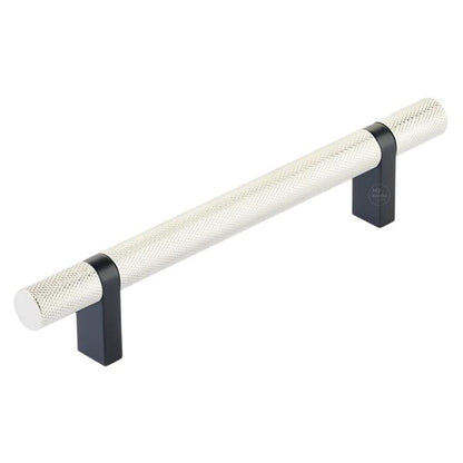 Emtek - Select Bar Cabinet Pull 5 Inch C-C,  Rectangular Bar Stem, Knurled Bar