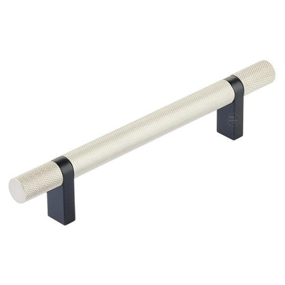 Emtek - Select Bar Cabinet Pull 5 Inch C-C,  Rectangular Bar Stem, Knurled Bar