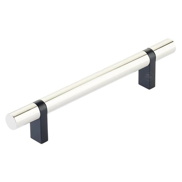 Emtek - Select Bar Cabinet Pull 5 Inch C-C,  Rectangular Bar Stem, Smooth Bar