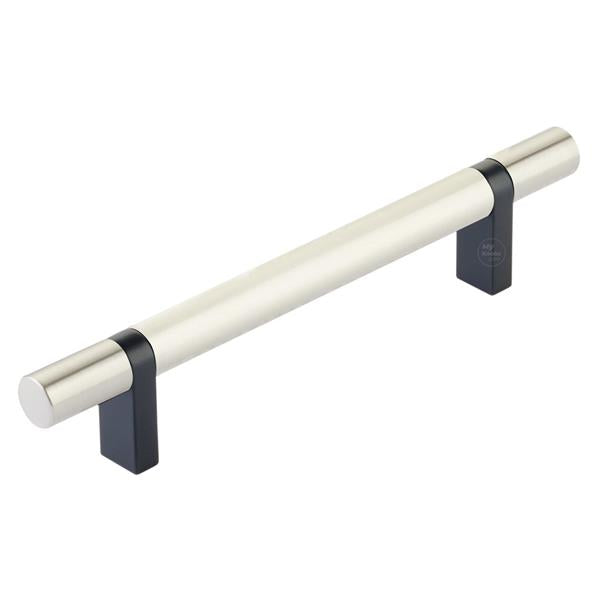 Emtek - Select Bar Cabinet Pull 5 Inch C-C,  Rectangular Bar Stem, Smooth Bar