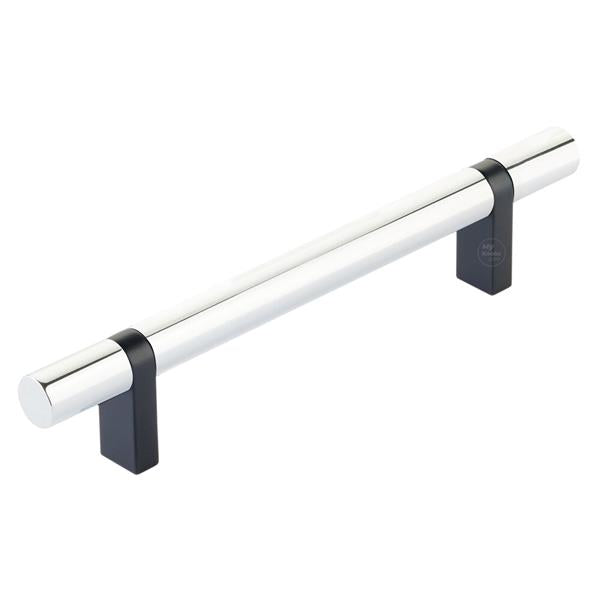 Emtek - Select Bar Cabinet Pull 5 Inch C-C,  Rectangular Bar Stem, Smooth Bar