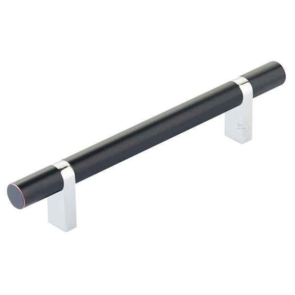 Emtek - Select Bar Cabinet Pull 5 Inch C-C,  Rectangular Bar Stem, Smooth Bar