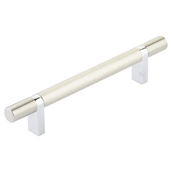 Emtek - Select Bar Cabinet Pull 5 Inch C-C,  Rectangular Bar Stem, Smooth Bar