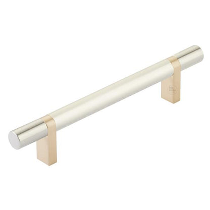 Emtek - Select Bar Cabinet Pull 5 Inch C-C,  Rectangular Bar Stem, Smooth Bar