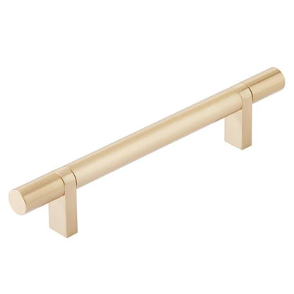 Emtek - Select Bar Cabinet Pull 5 Inch C-C,  Rectangular Bar Stem, Smooth Bar