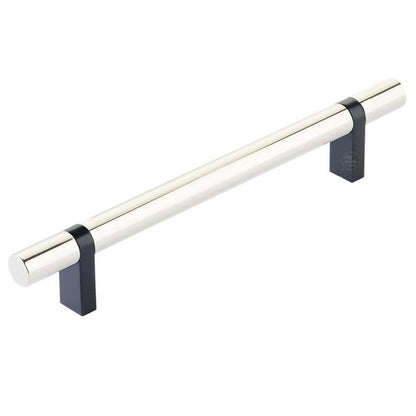 Emtek - Select Bar Cabinet Pull 6 Inch C-C,  Rectangular Bar Stem, Smooth Bar