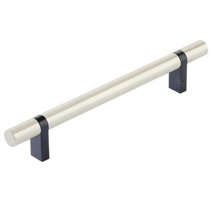 Emtek - Select Bar Cabinet Pull 6 Inch C-C,  Rectangular Bar Stem, Smooth Bar