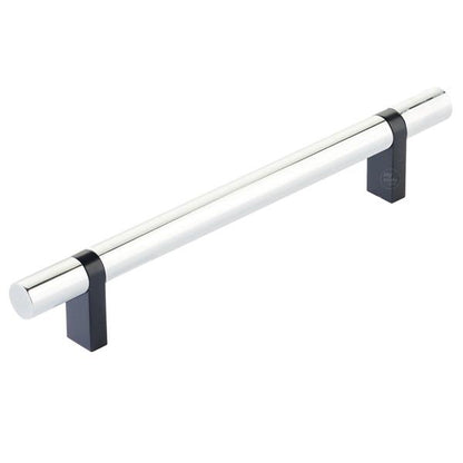 Emtek - Select Bar Cabinet Pull 6 Inch C-C,  Rectangular Bar Stem, Smooth Bar