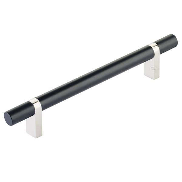 Emtek - Select Bar Cabinet Pull 6 Inch C-C,  Rectangular Bar Stem, Smooth Bar