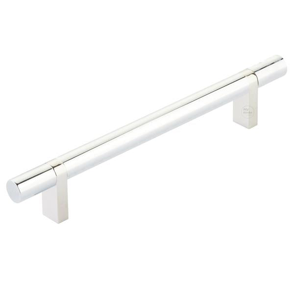 Emtek - Select Bar Cabinet Pull 6 Inch C-C,  Rectangular Bar Stem, Smooth Bar