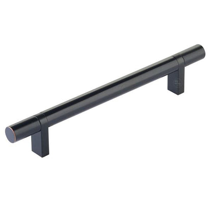 Emtek - Select Bar Cabinet Pull 6 Inch C-C,  Rectangular Bar Stem, Smooth Bar