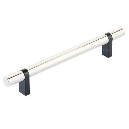 Emtek - Select Bar Cabinet Pull 6 Inch C-C,  Rectangular Bar Stem, Smooth Bar