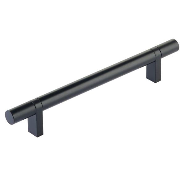 Emtek - Select Bar Cabinet Pull 6 Inch C-C,  Rectangular Bar Stem, Smooth Bar