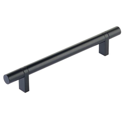 Emtek - Select Bar Cabinet Pull 6 Inch C-C,  Rectangular Bar Stem, Smooth Bar