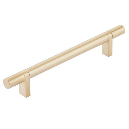 Emtek - Select Bar Cabinet Pull 6 Inch C-C,  Rectangular Bar Stem, Smooth Bar