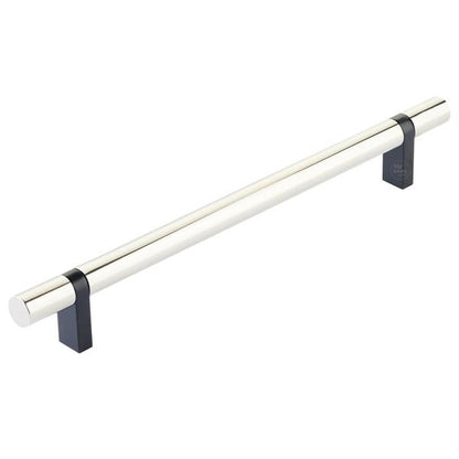 Emtek - Select Bar Cabinet Pull 8 Inch C-C, Rectangular Bar Stem, Smooth Bar