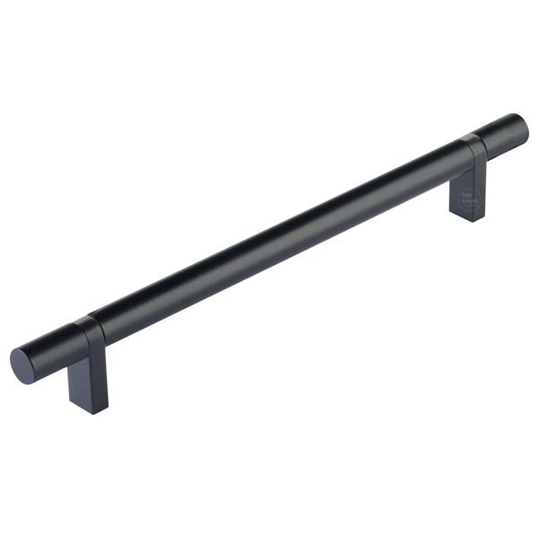Emtek - Select Bar Cabinet Pull 8 Inch C-C, Rectangular Bar Stem, Smooth Bar