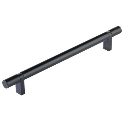 Emtek - Select Bar Cabinet Pull 8 Inch C-C, Rectangular Bar Stem, Smooth Bar