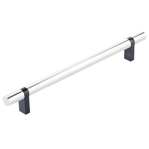 Emtek - Select Bar Cabinet Pull 8 Inch C-C, Rectangular Bar Stem, Smooth Bar