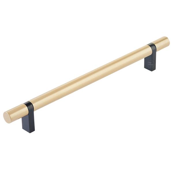 Emtek - Select Bar Cabinet Pull 8 Inch C-C, Rectangular Bar Stem, Smooth Bar