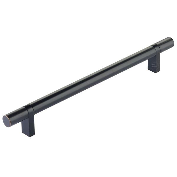 Emtek - Select Bar Cabinet Pull 8 Inch C-C, Rectangular Bar Stem, Smooth Bar