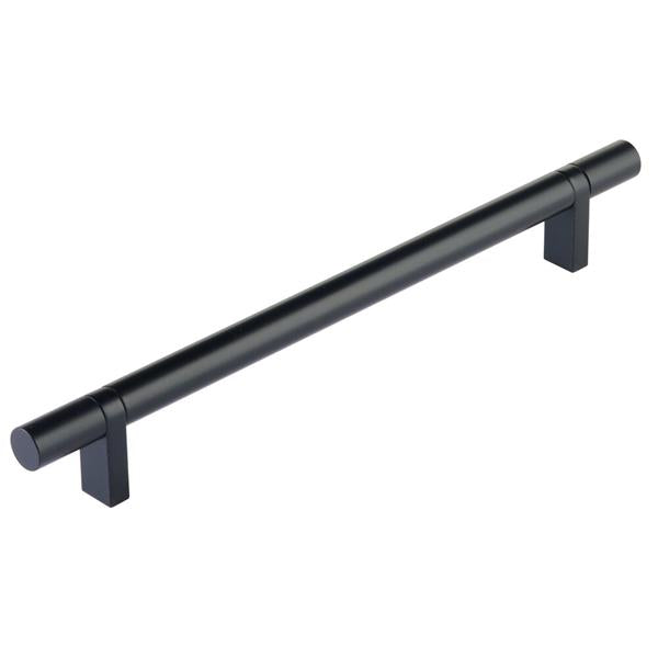 Emtek - Select Bar Cabinet Pull 8 Inch C-C, Rectangular Bar Stem, Smooth Bar