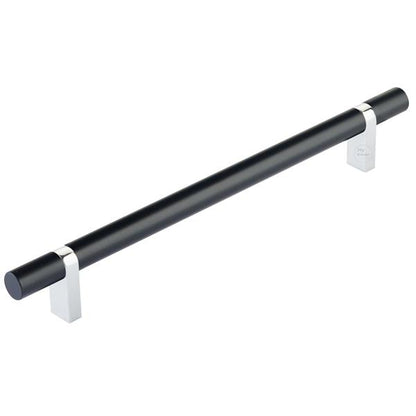 Emtek - Select Bar Cabinet Pull 8 Inch C-C, Rectangular Bar Stem, Smooth Bar