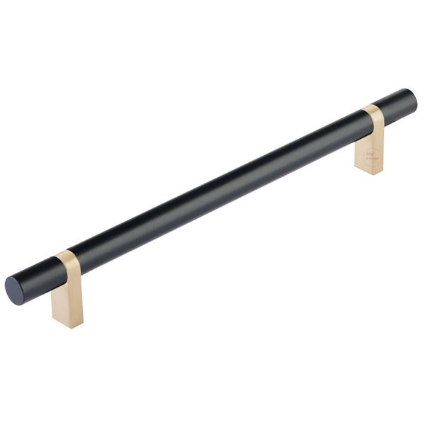 Emtek - Select Bar Cabinet Pull 8 Inch C-C, Rectangular Bar Stem, Smooth Bar