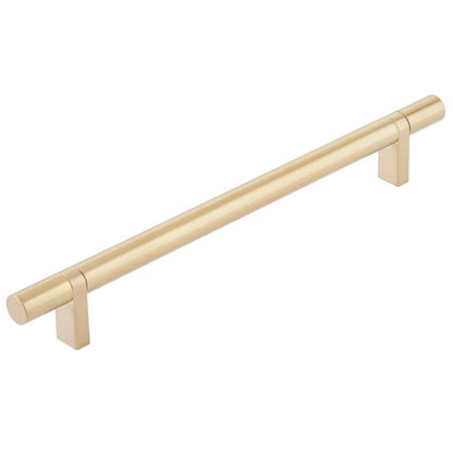 Emtek - Select Bar Cabinet Pull 8 Inch C-C, Rectangular Bar Stem, Smooth Bar