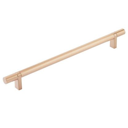 Emtek - Select Bar Cabinet Pull 10 Inch C-C, Rectangular Bar Stem, Smooth Bar
