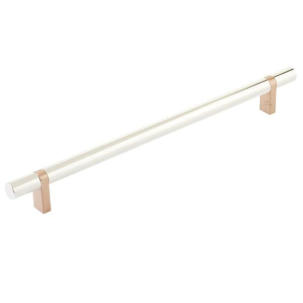 Emtek - Select Bar Cabinet Pull 10 Inch C-C, Rectangular Bar Stem, Smooth Bar