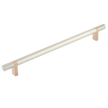 Emtek - Select Bar Cabinet Pull 10 Inch C-C, Rectangular Bar Stem, Smooth Bar