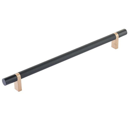 Emtek - Select Bar Cabinet Pull 10 Inch C-C, Rectangular Bar Stem, Smooth Bar